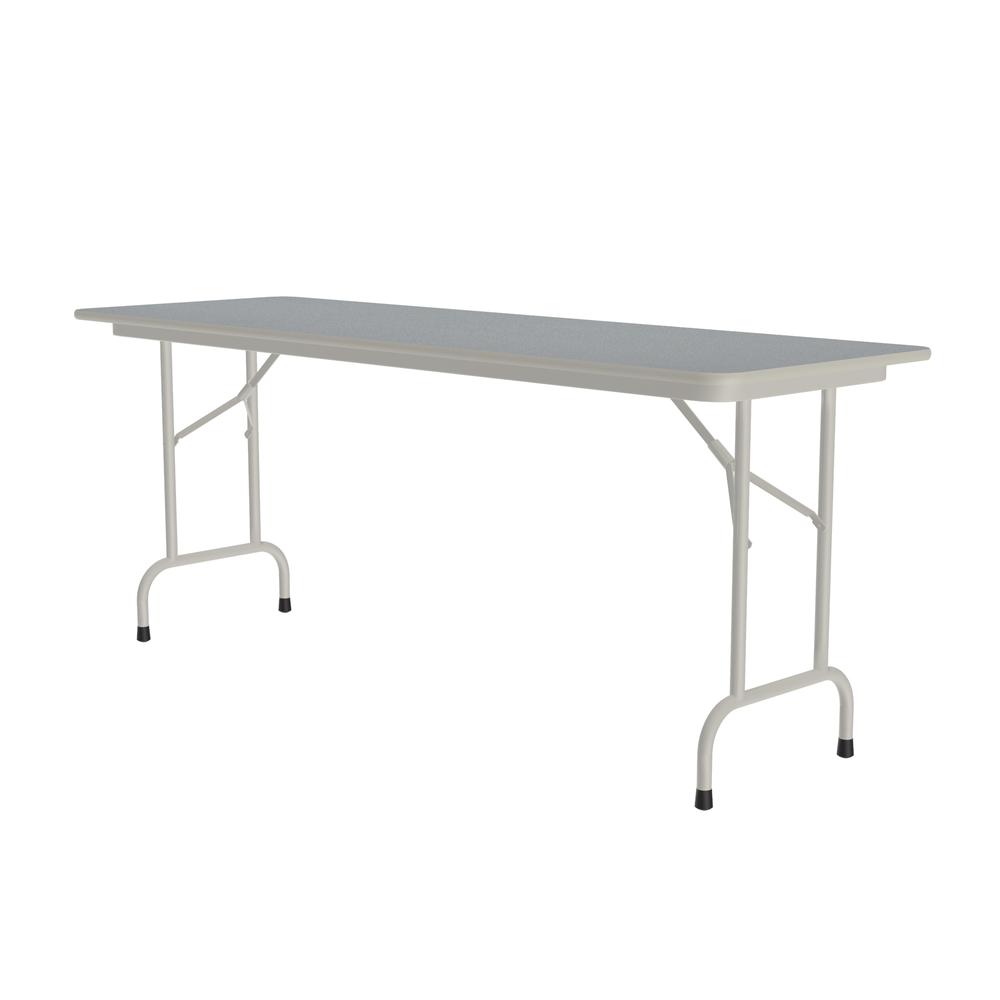 Deluxe High Pressure Top Folding Table 24x72" RECTANGULAR, GRAY GRANITE, GRAY. Picture 6
