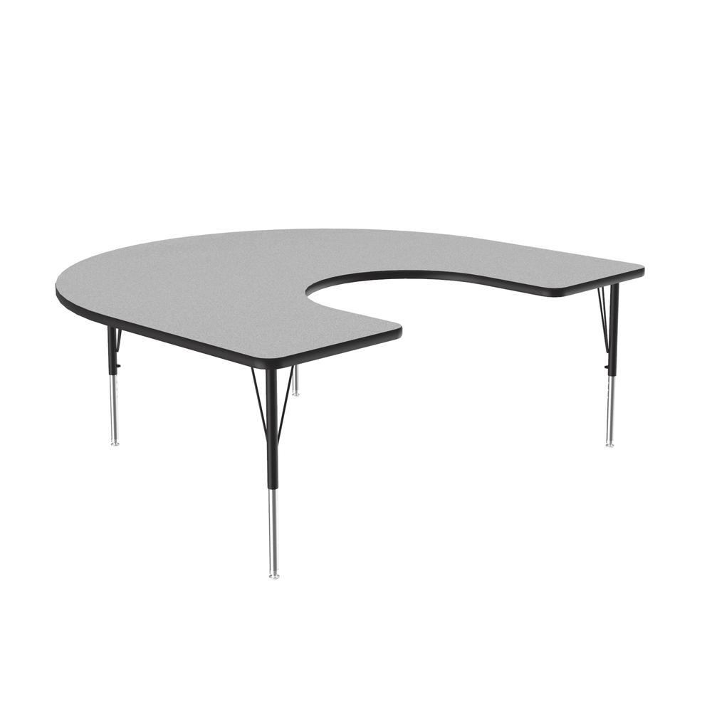 Deluxe High-Pressure Top Activity Tables, 60x66" HORSESHOE, GRAY GRANITE BLACK/CHROME. Picture 9