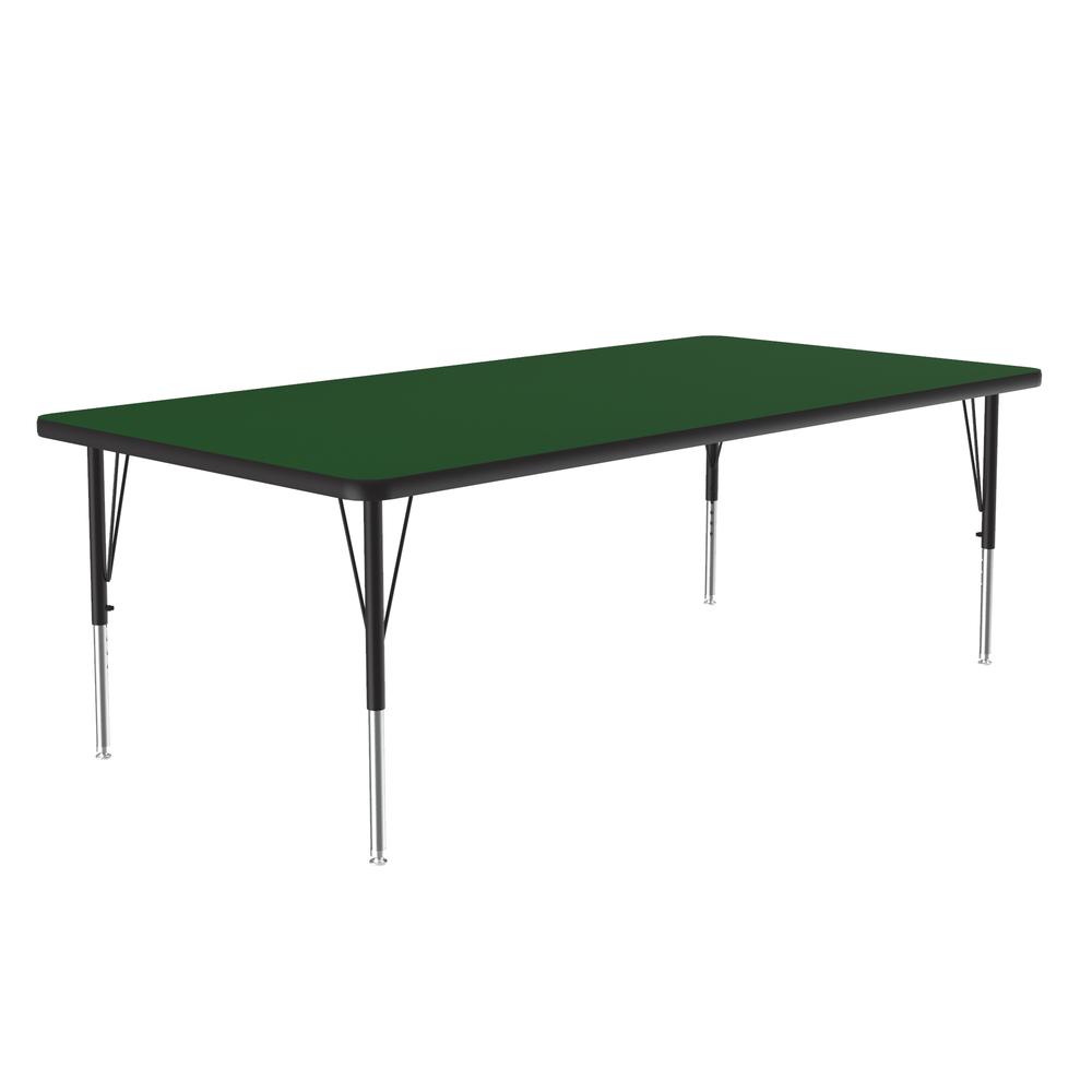 Deluxe High-Pressure Top Activity Tables, 36x72", RECTANGULAR, GREEN, BLACK/CHROME. Picture 2