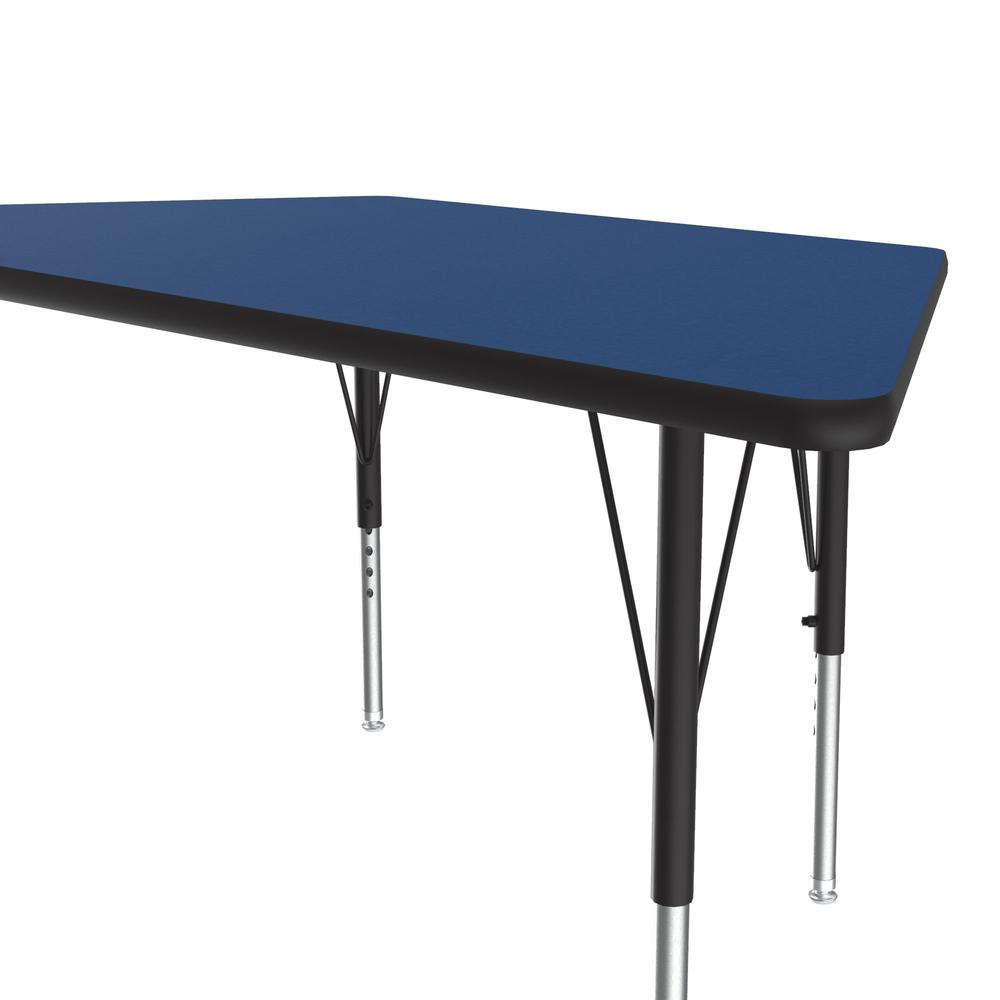 Deluxe High-Pressure Top Activity Tables, 30x60", TRAPEZOID BLUE BLACK/CHROME. Picture 8