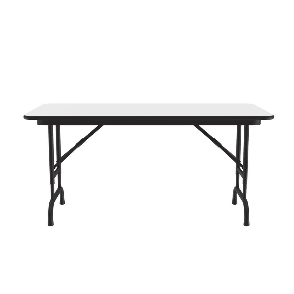 Adjustable Height High Pressure Top Folding Table 24x48" RECTANGULAR, WHITE, BLACK. Picture 8