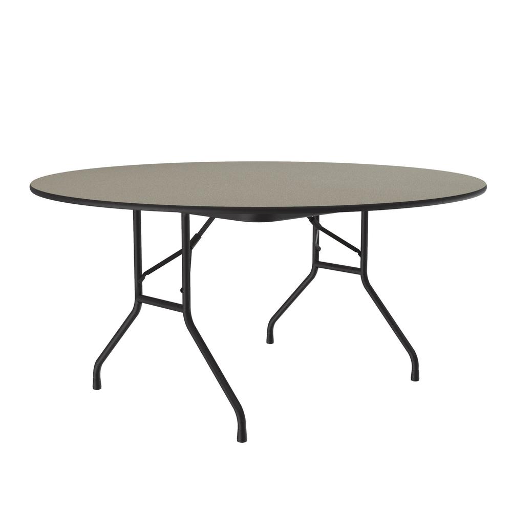Deluxe High Pressure Top Folding Table 60x60", ROUND SAVANNAH SAND BLACK. Picture 7