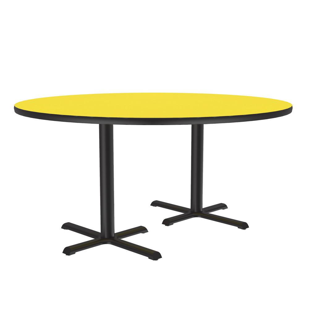 Table Height Deluxe High-Pressure Café and Breakroom Table 60x60" ROUND, YELLOW, BLACK. Picture 4