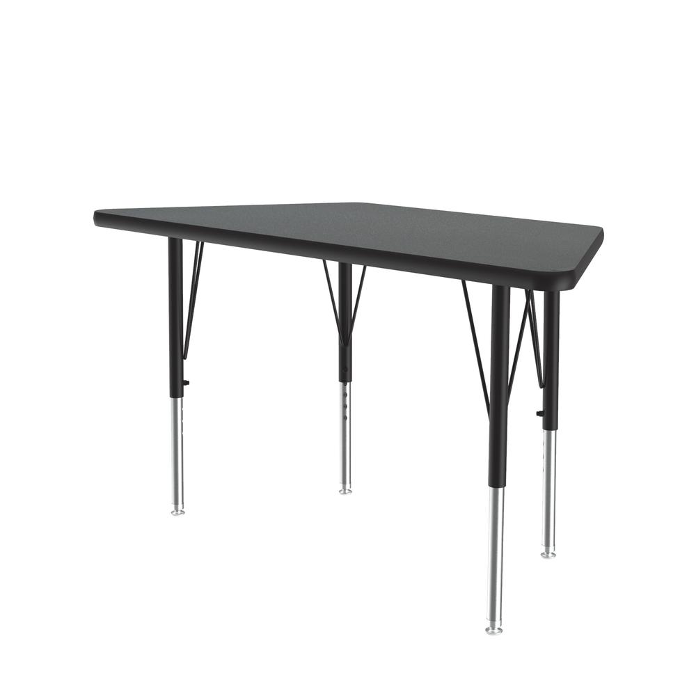 Deluxe High-Pressure Top Activity Tables 24x48" TRAPEZOID, MONTANA GRANITE BLACK/CHROME. Picture 5