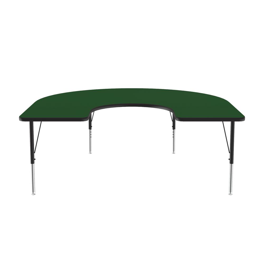 Deluxe High-Pressure Top Activity Tables 60x66", HORSESHOE GREEN BLACK/CHROME. Picture 8