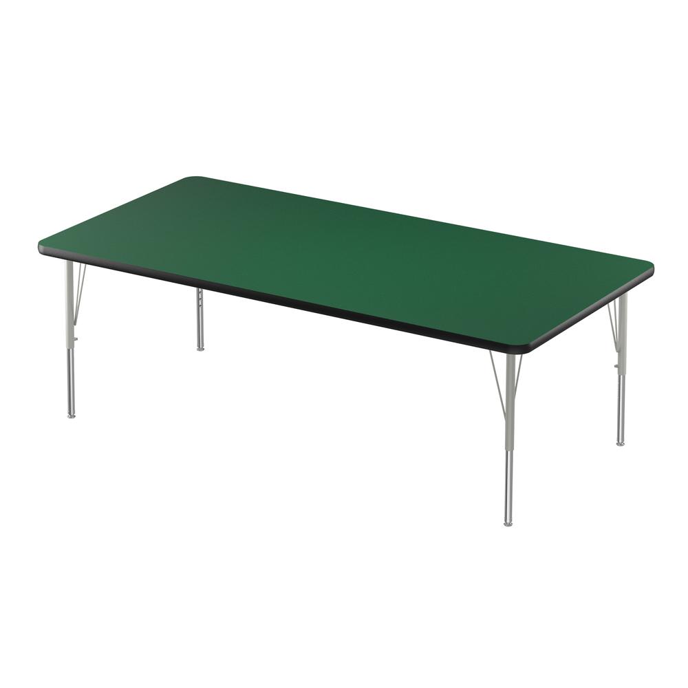 Deluxe High-Pressure Top Activity Tables, 36x72", RECTANGULAR GREEN SILVER MIST. Picture 1