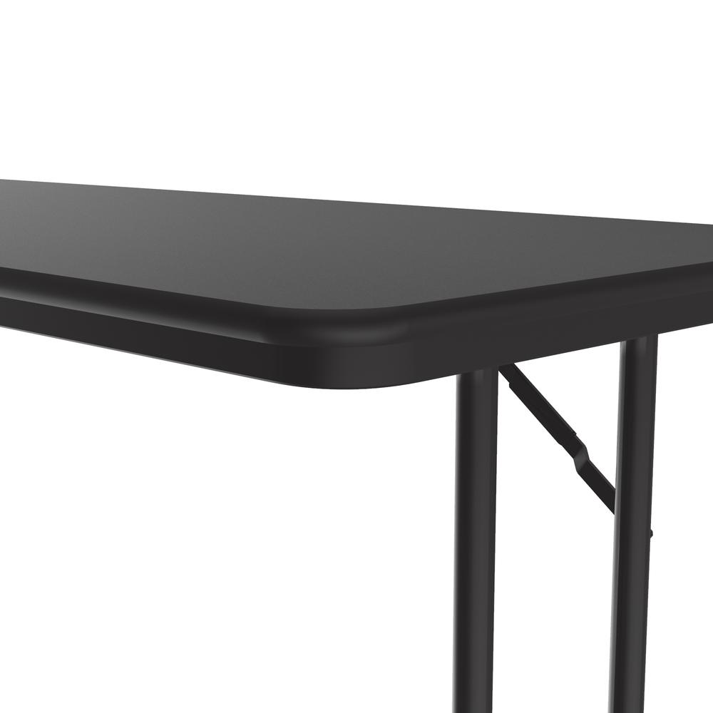 Deluxe High-Pressure Folding Seminar Table with Off-Set Leg 24x72" RECTANGULAR BLACK GRANITE, BLACK. Picture 7