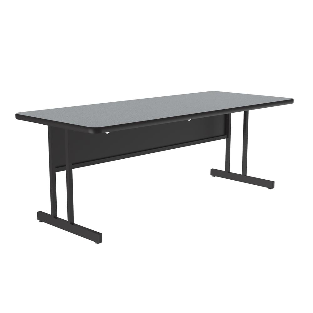 Keyboard Height Commercial Laminate Top Computer/Student Desks, 30x60", RECTANGULAR, GRAY GRANITE, BLACK. Picture 6