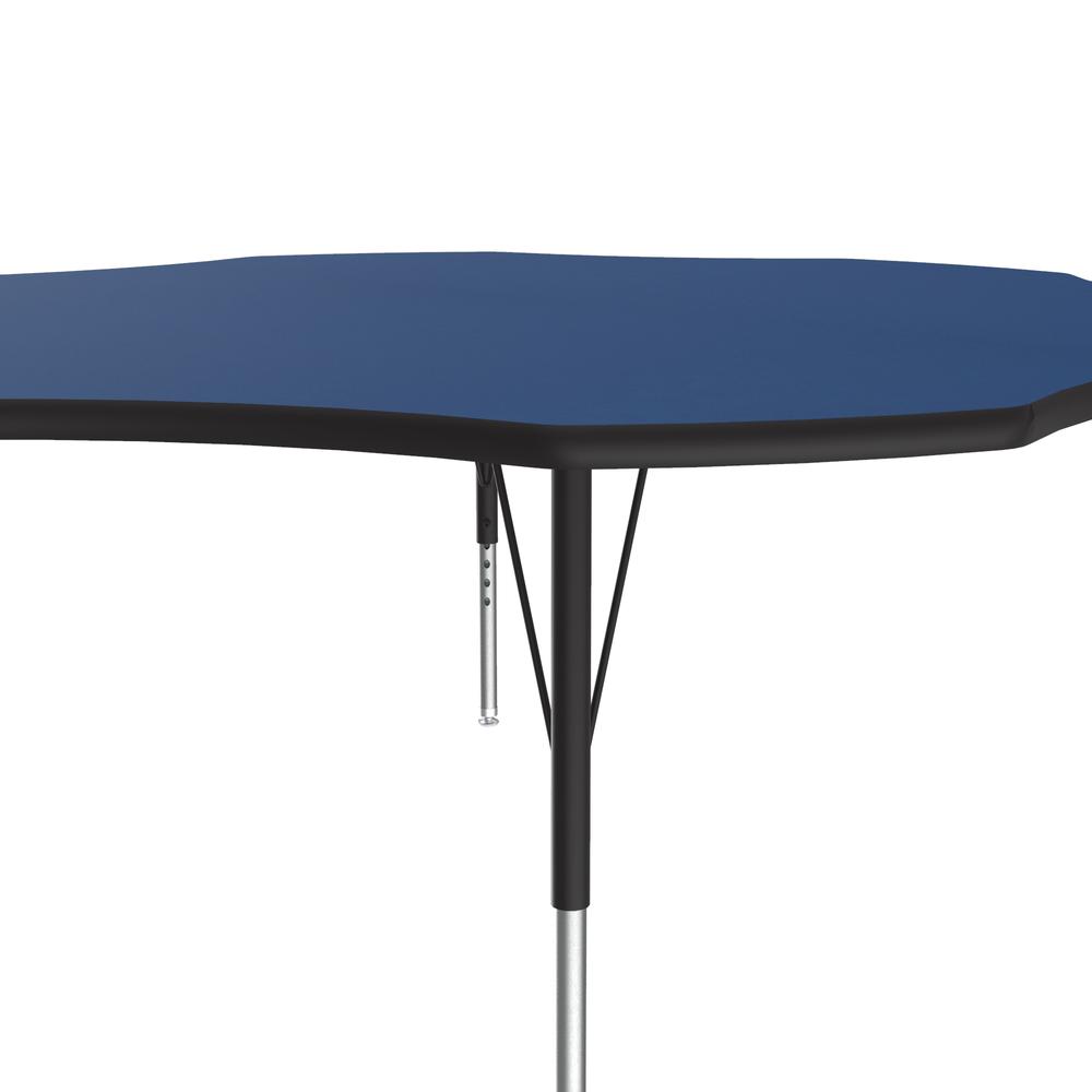 Deluxe High-Pressure Top Activity Tables, 60x60", FLOWER, BLUE BLACK/CHROME. Picture 7
