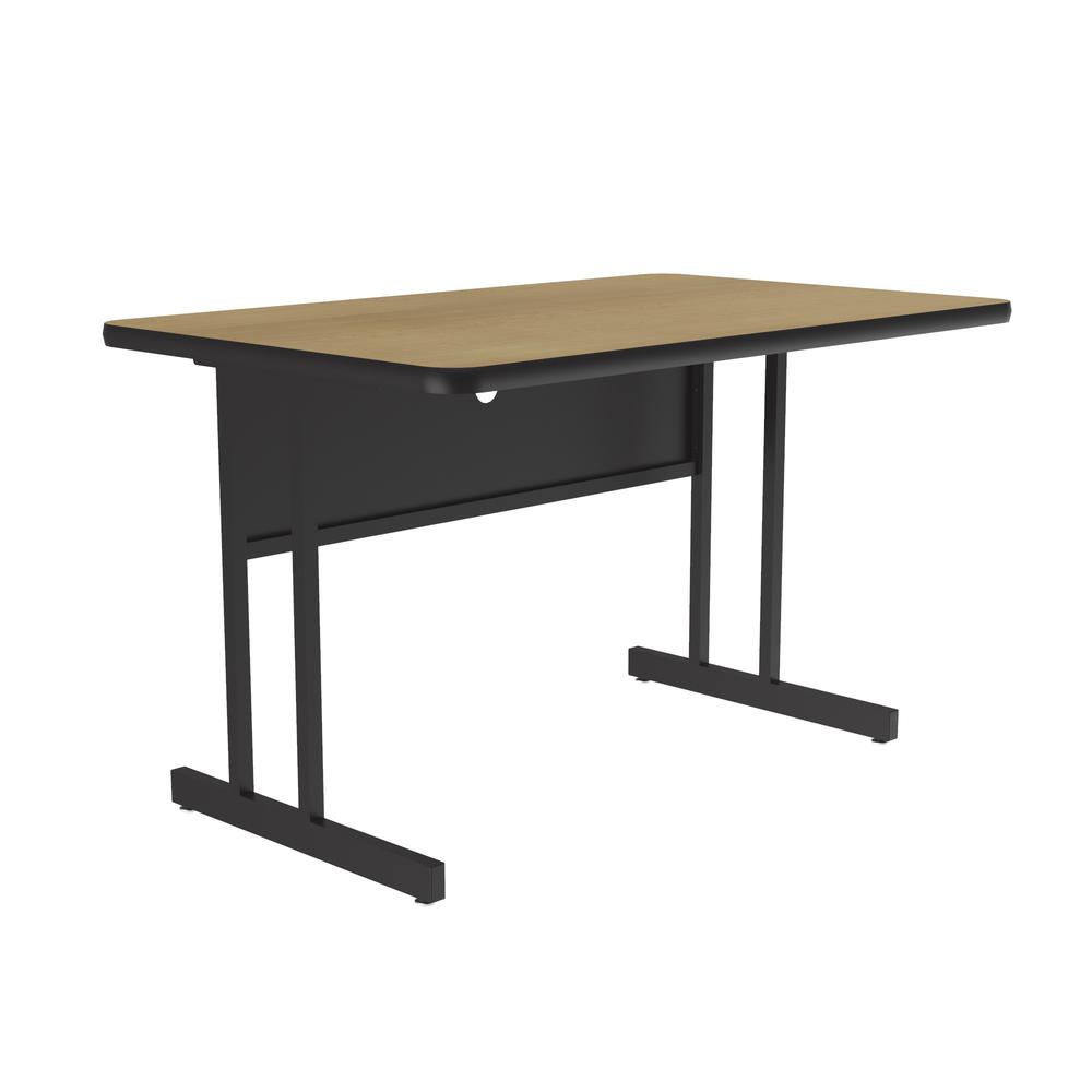 Desk Height  Deluxe HIgh-Pressure Top Computer/Student Desks  30x48", RECTANGULAR, FUSION MAPLE BLACK. Picture 1