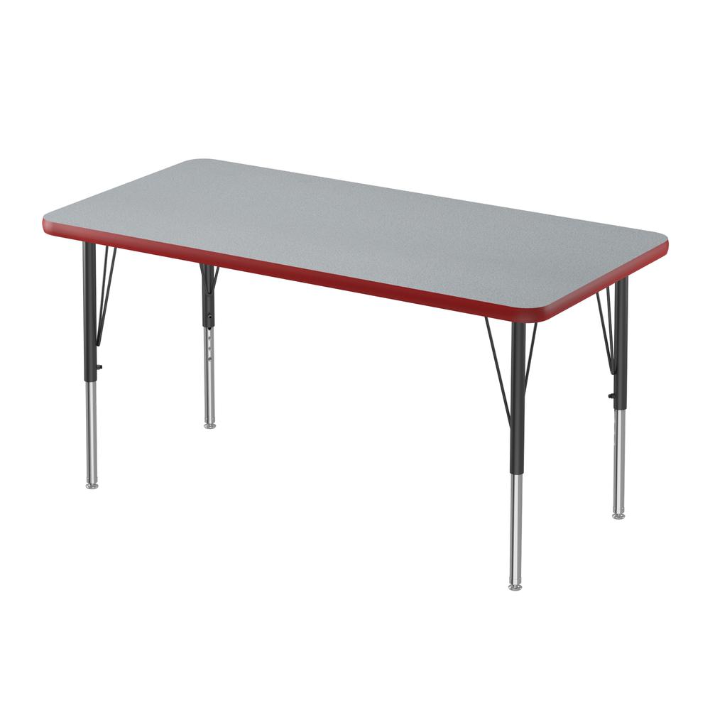 Deluxe High-Pressure Top Activity Tables, 24x60" RECTANGULAR, GRAY GRANITE BLACK/CHROME. Picture 1