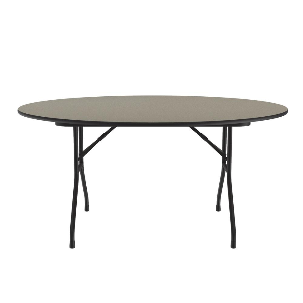 Deluxe High Pressure Top Folding Table 60x60", ROUND SAVANNAH SAND BLACK. Picture 4