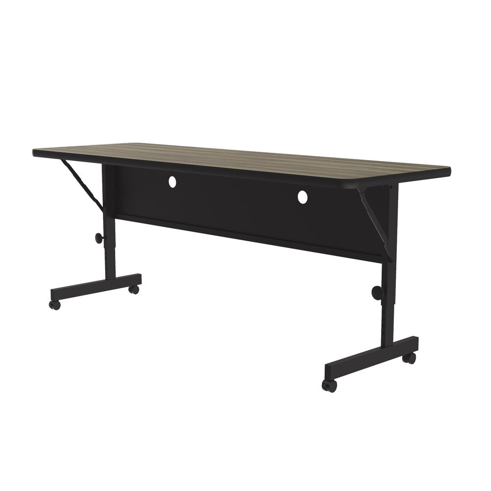Deluxe High Pressure Top Flip Top Table 24x60", RECTANGULAR COLONIAL HICKORY BLACK. Picture 3