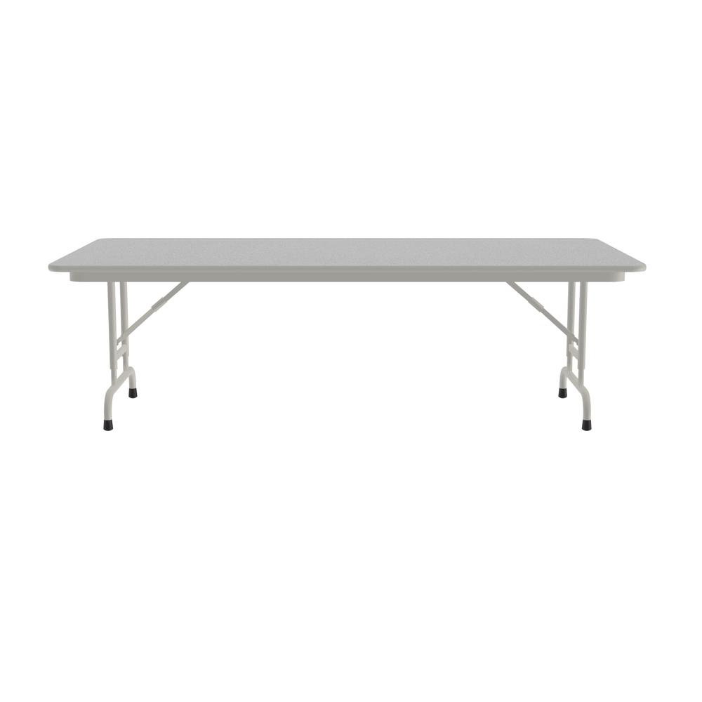 Adjustable Height Econoline Melamine Top Folding Table 36x72", RECTANGULAR GRAY GRANITE, GRAY. Picture 6