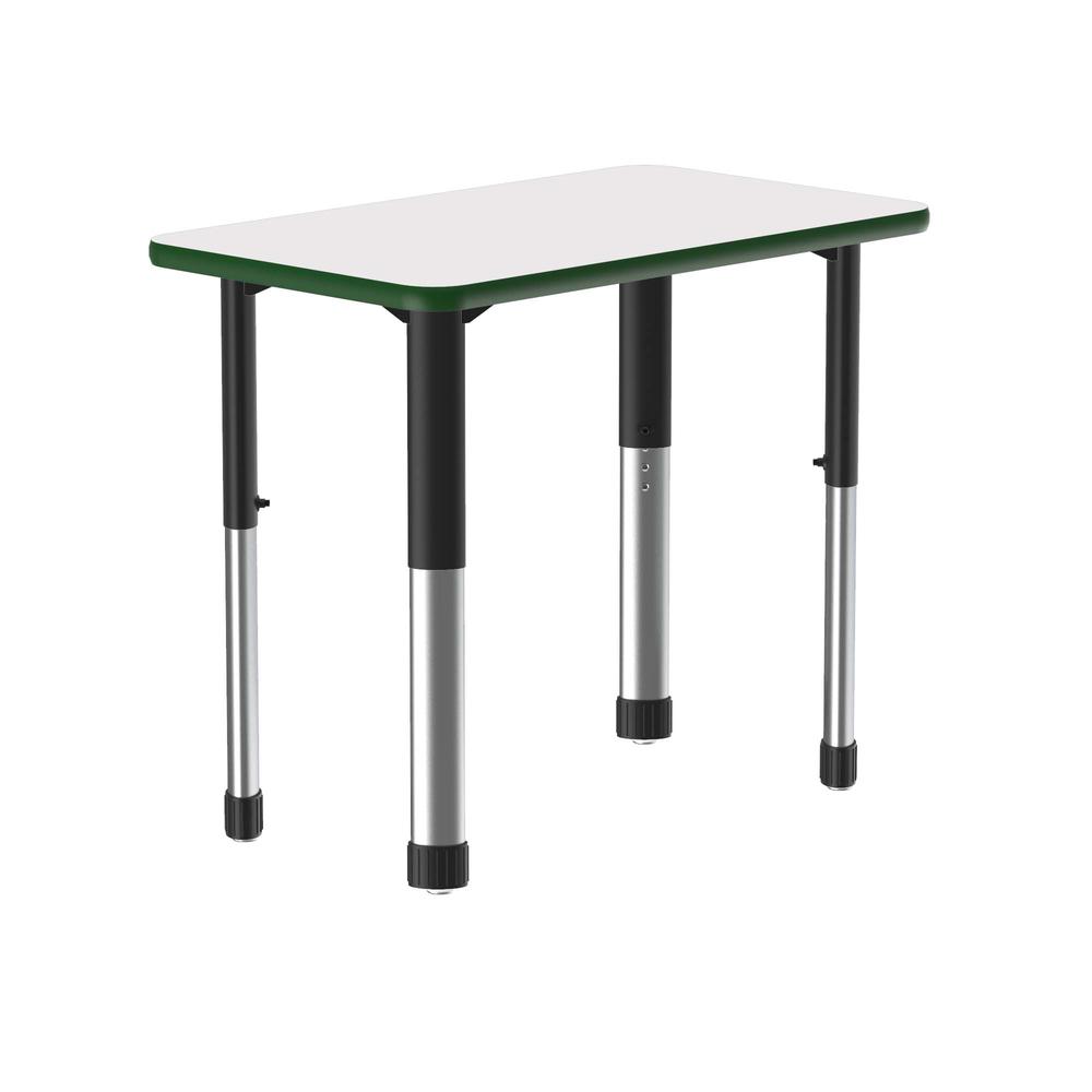 Markerboard-Dry Erase High Pressure Collaborative Desk, 34x20", RECTANGULAR, FROSTY WHITE BLACK/CHROME. Picture 4