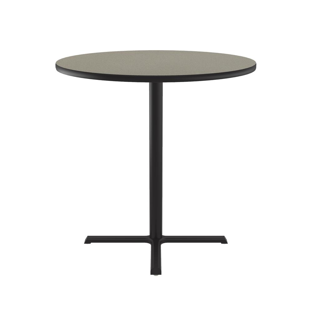 Bar Stool/Standing Height Deluxe High-Pressure Café and Breakroom Table 36x36" ROUND SAVANNAH SAND, BLACK. Picture 7