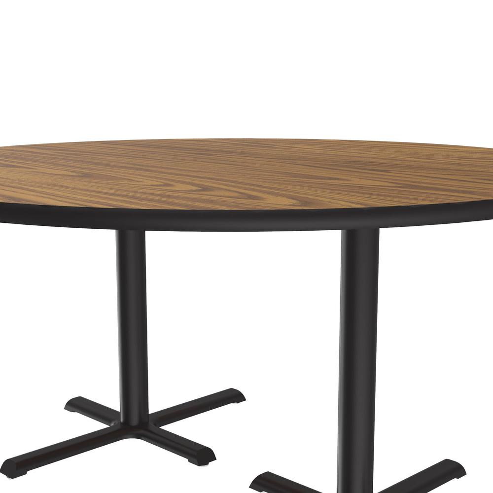 Table Height Deluxe High-Pressure Café and Breakroom Table, 60x60", ROUND MEDIUM OAK BLACK. Picture 6