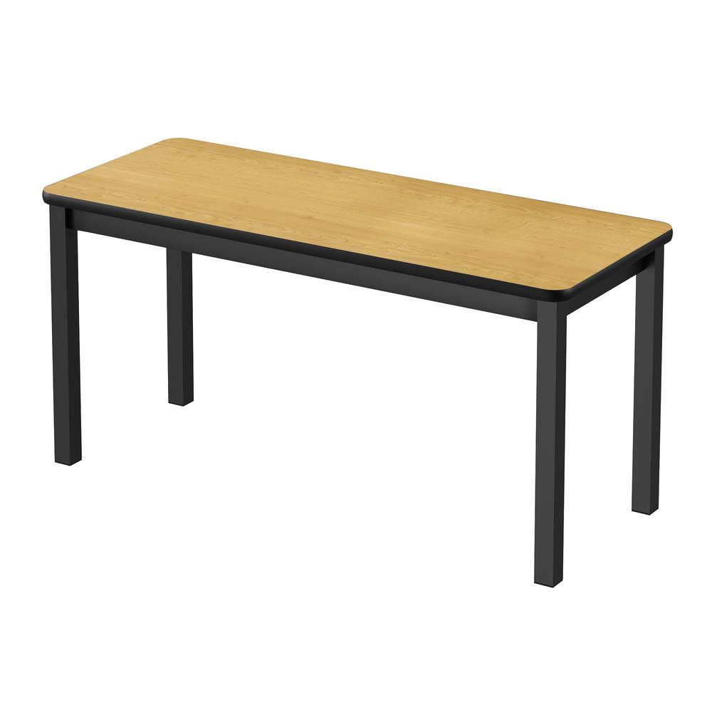 Deluxe High-Pressure Library Table, 24x48" RECTANGULAR, FUSION MAPLE BLACK. Picture 1