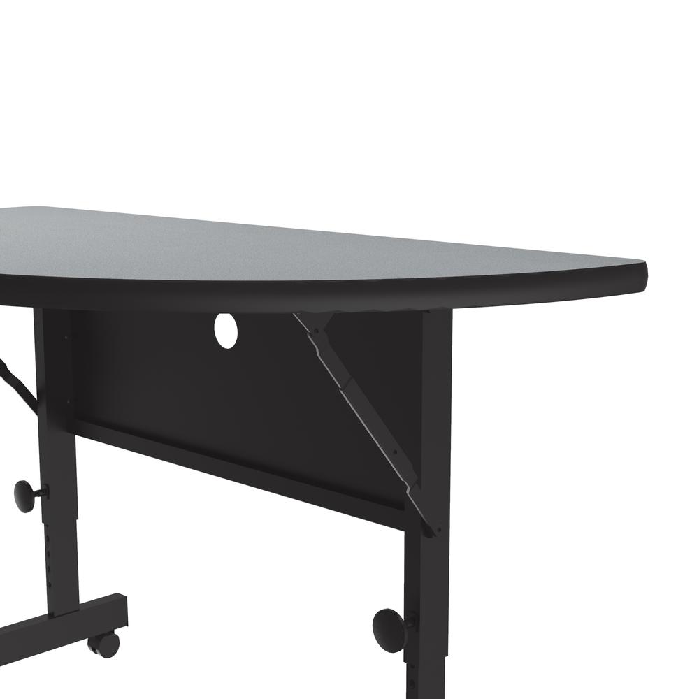 Thremal Fused Laminate Top Flip Top Table, 24x48" RECTANGULAR GRAY GRANITE BLACK. Picture 4