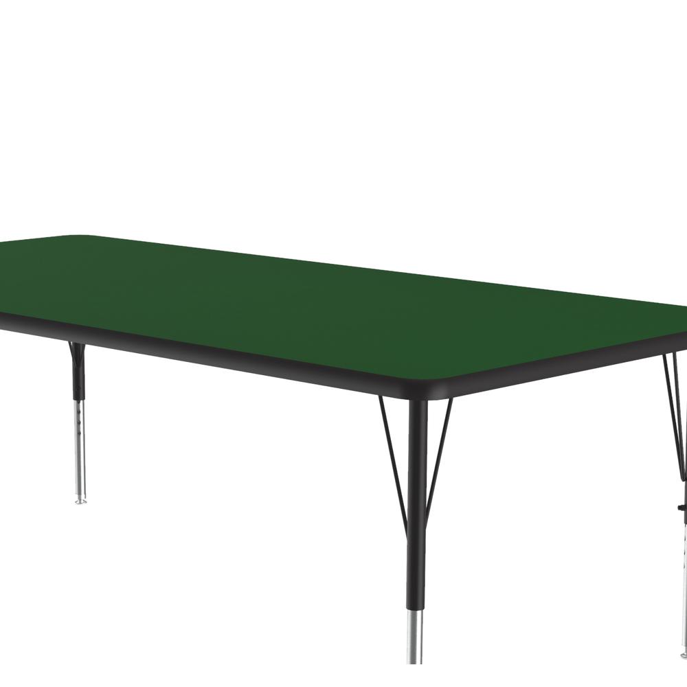 Deluxe High-Pressure Top Activity Tables, 36x72", RECTANGULAR, GREEN, BLACK/CHROME. Picture 4