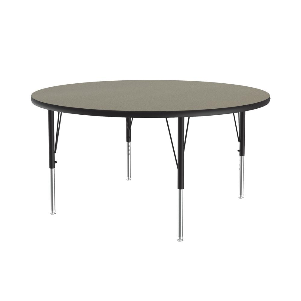 Deluxe High-Pressure Top Activity Tables, 48x48", ROUND SAVANNAH SAND BLACK/CHROME. Picture 7