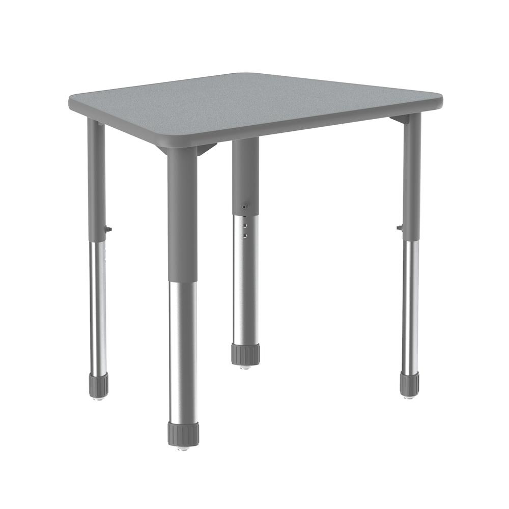Deluxe High Pressure Collaborative Desk 33x23", TRAPEZOID GRAY GRANITE, GRAY/CHROME. Picture 1
