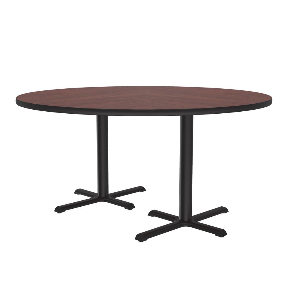 Table Height Deluxe High-Pressure Café and Breakroom Table 60x60" ROUND, MAHOGANY BLACK. Picture 6