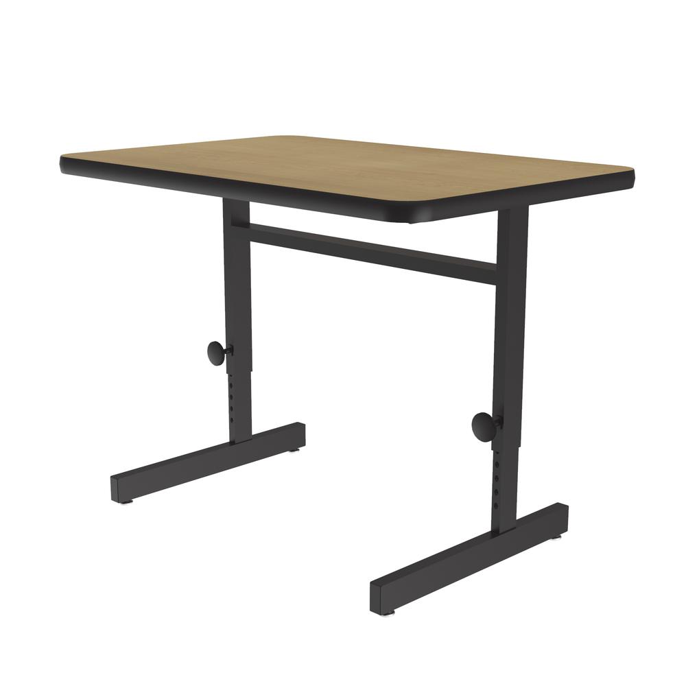 Adjustable Height Deluxe High-Pressure Top Computer/Student Desks  24x36", RECTANGULAR, FUSION MAPLE BLACK. Picture 4