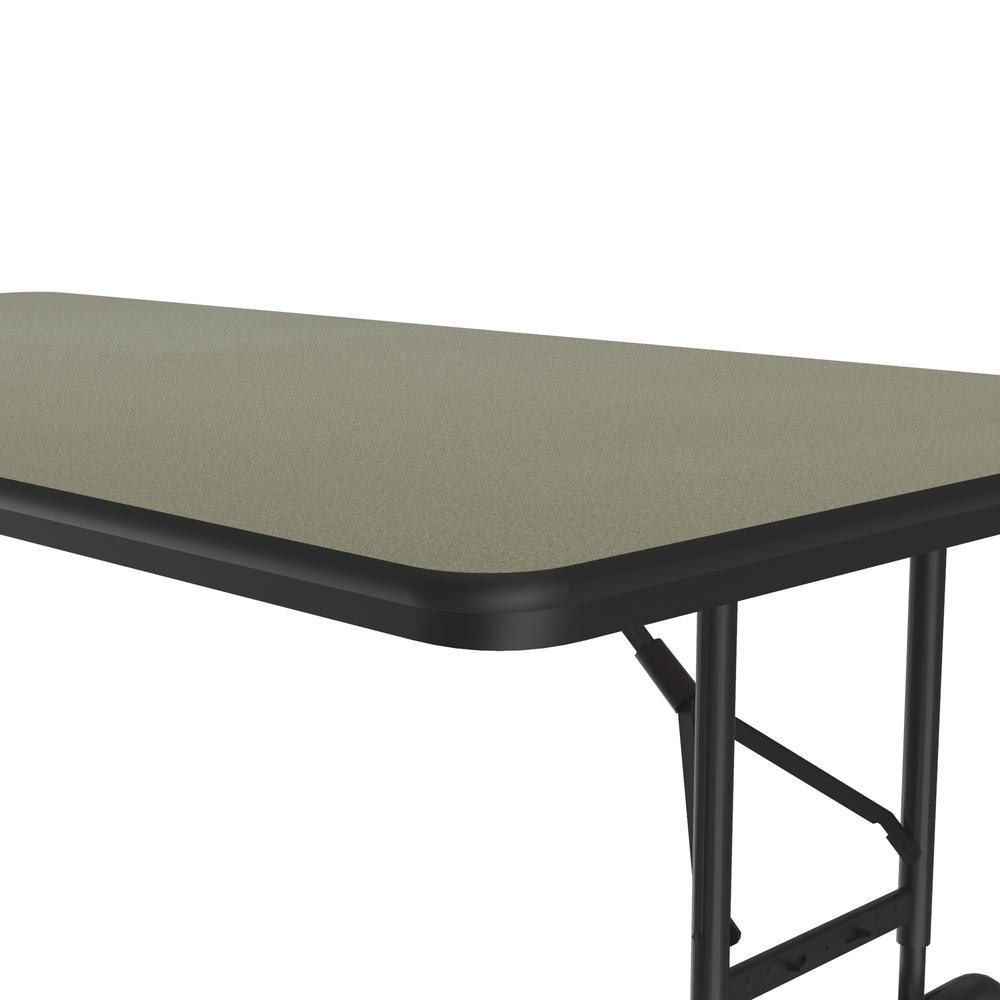 Adjustable Height High Pressure Top Folding Table 36x72", RECTANGULAR SAVANNAH SAND, BLACK. Picture 3