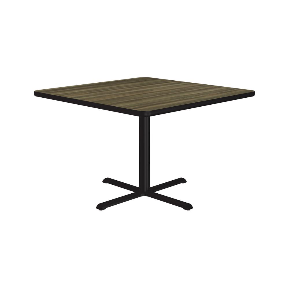 Table Height Deluxe High-Pressure Café and Breakroom Table, 36x36 SQUARE COLONIAL HICKORY BLACK. Picture 5