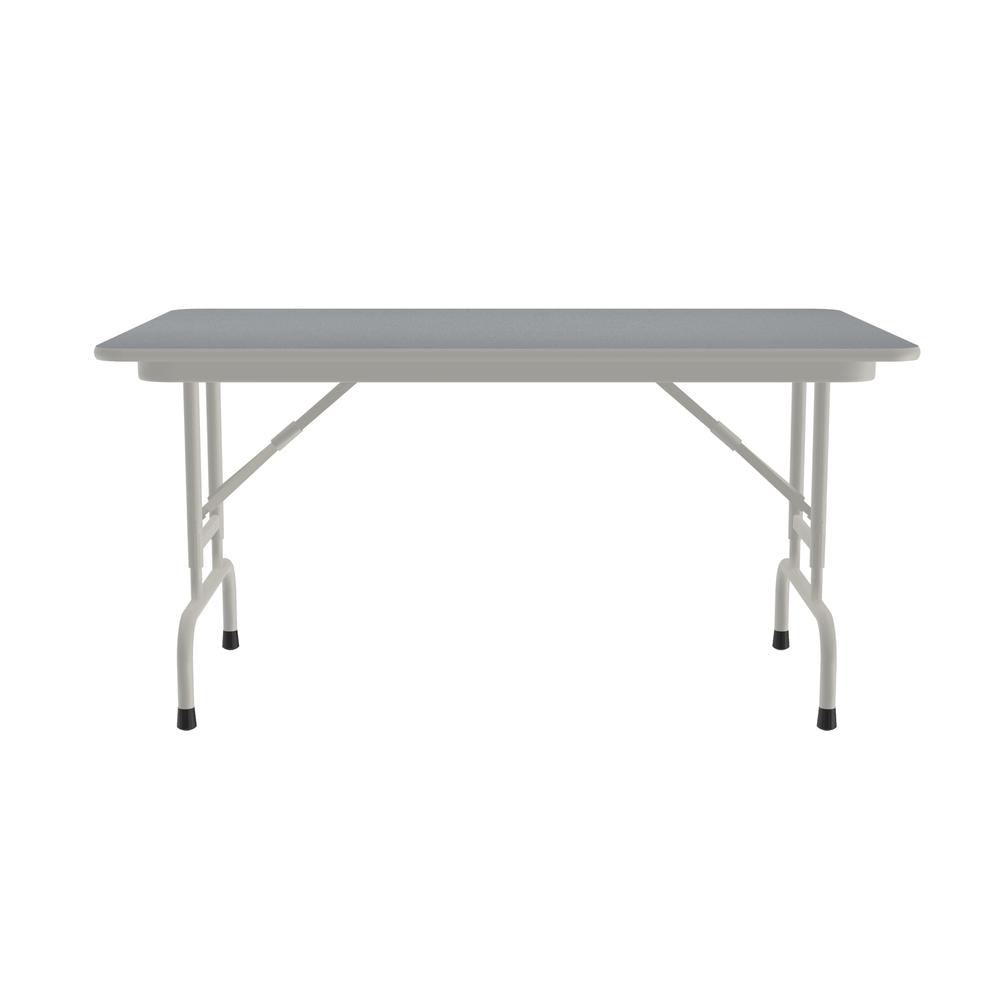Adjustable Height Thermal Fused Laminate Top Folding Table 30x48" RECTANGULAR, GRAY GRANITE GRAY. Picture 4