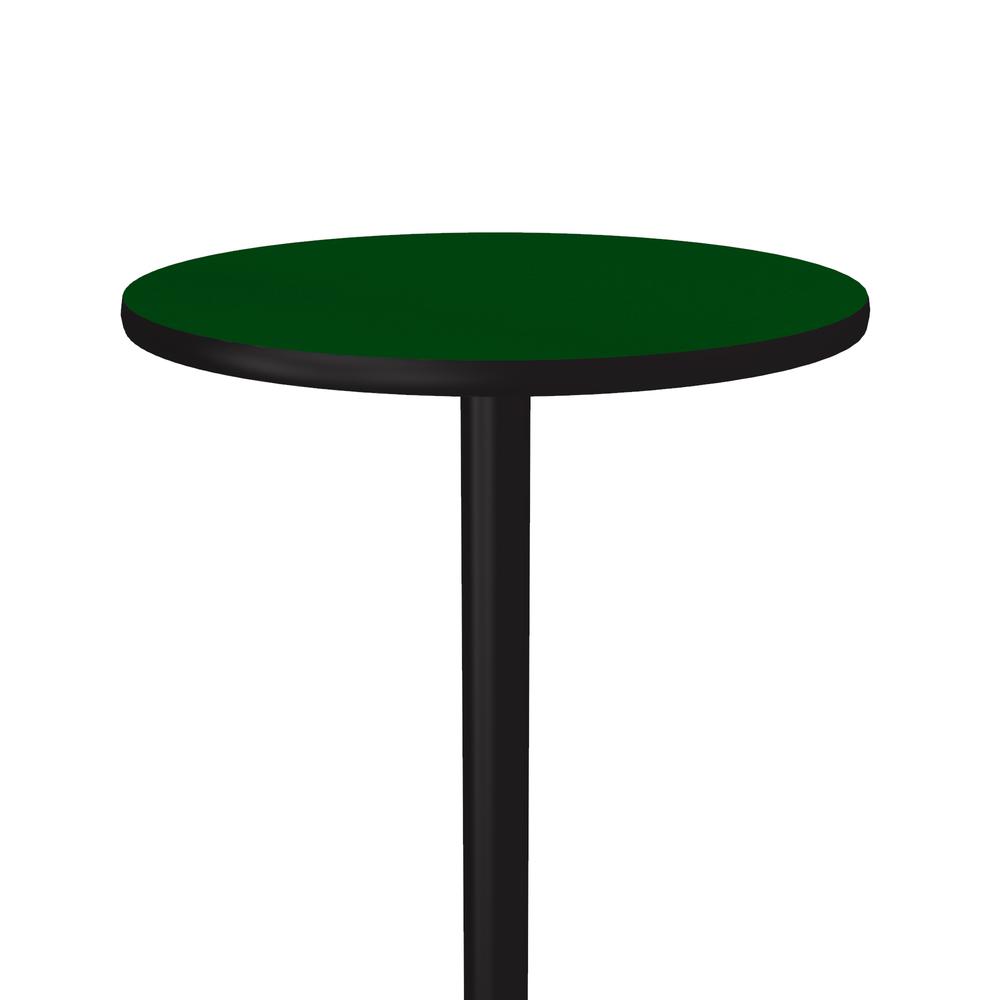 Bar Stool/Standing Height Deluxe High-Pressure Café and Breakroom Table 24x24", ROUND GREEN, BLACK. Picture 2