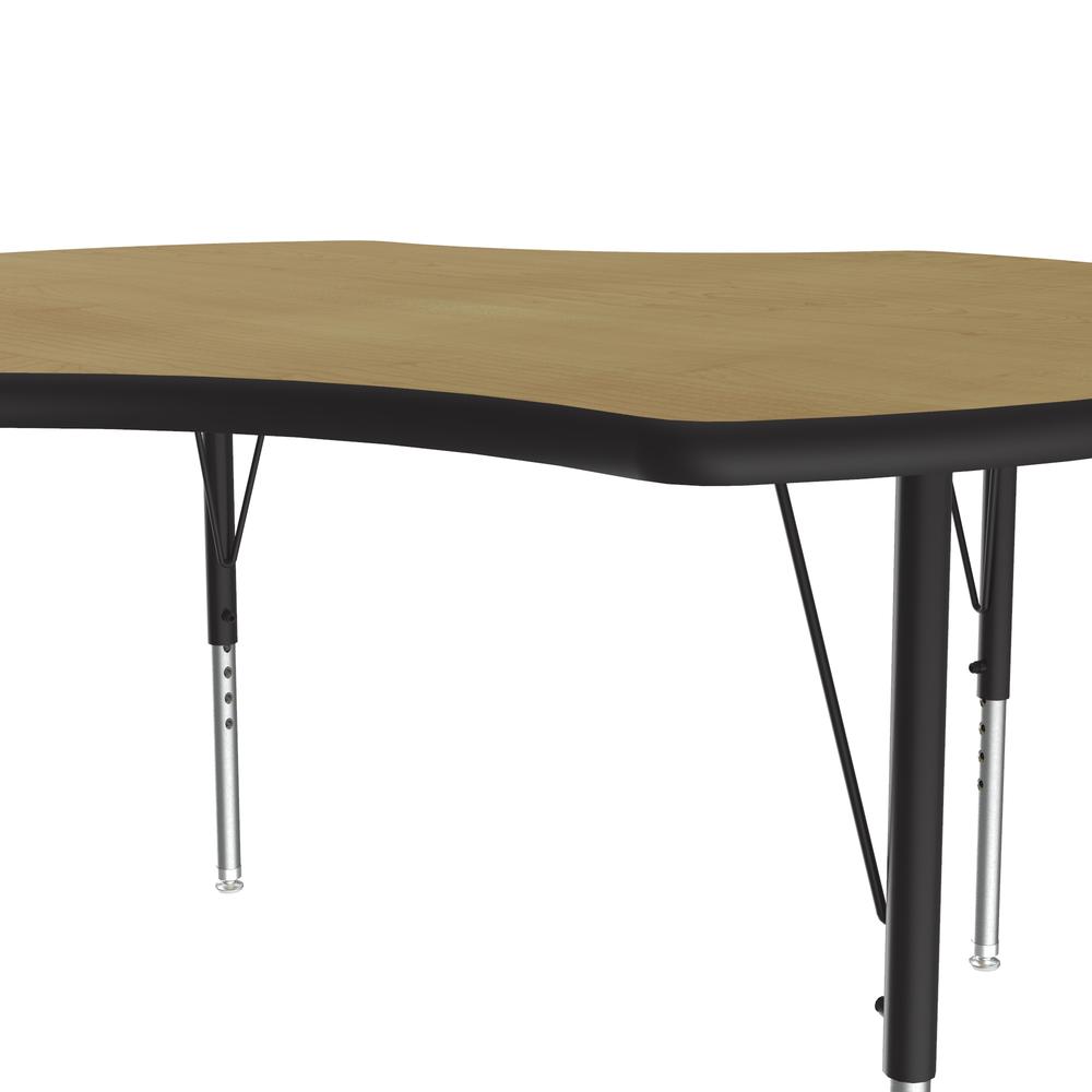 Deluxe High-Pressure Top Activity Tables 48x48" CLOVER FUSION MAPLE, BLACK/CHROME. Picture 7