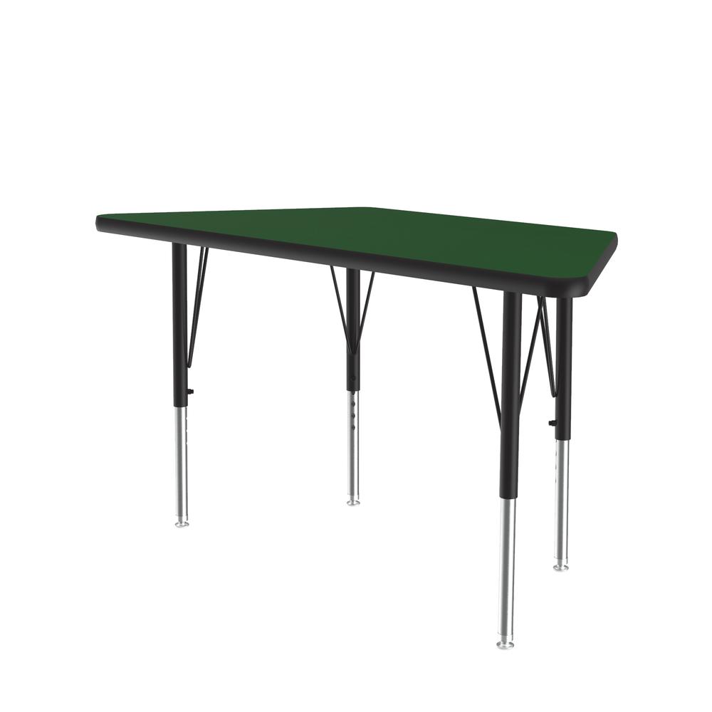 Deluxe High-Pressure Top Activity Tables, 24x48", TRAPEZOID, GREEN BLACK/CHROME. Picture 9
