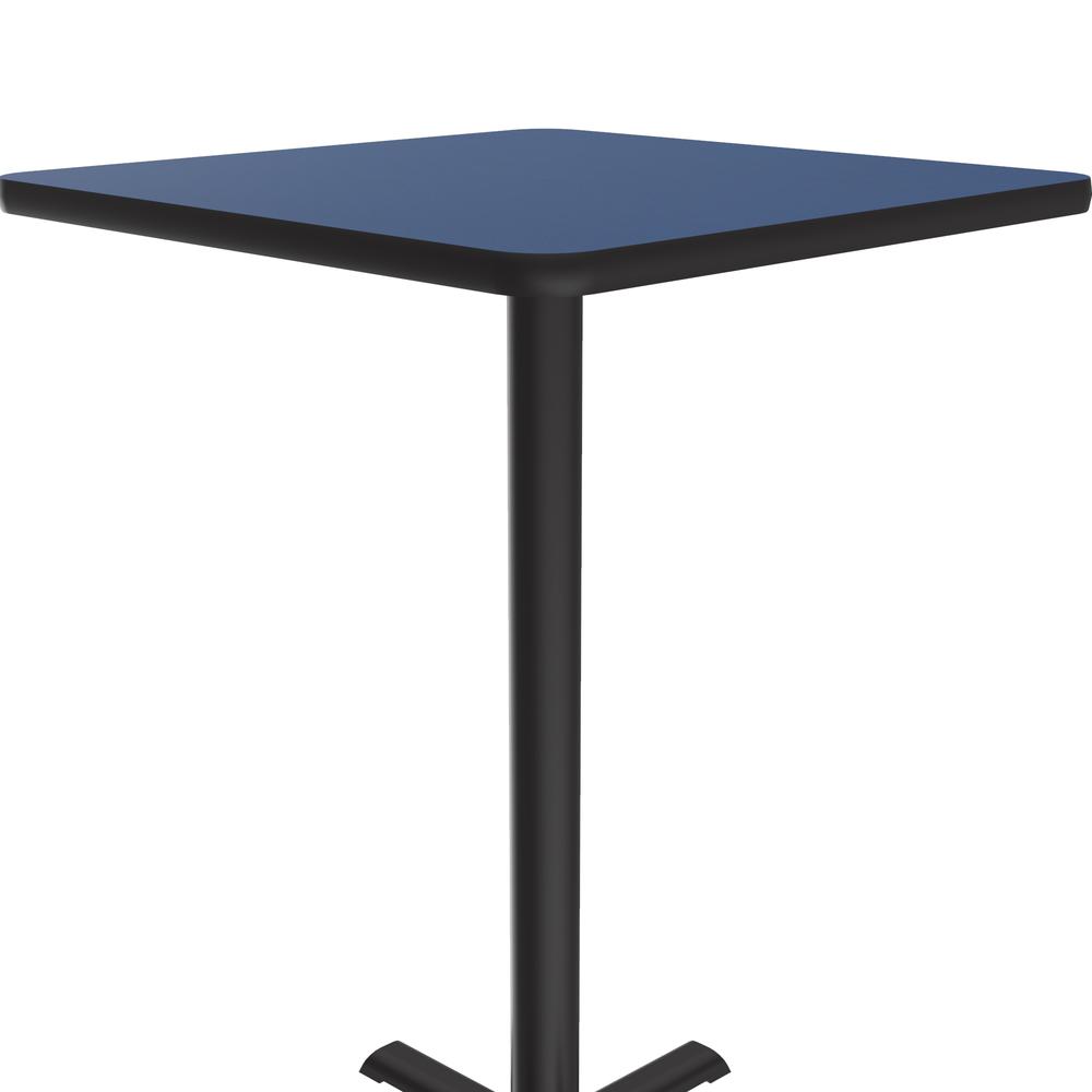 Bar Stool/Standing Height Deluxe High-Pressure Café and Breakroom Table 24x24", SQUARE, BLUE, BLACK. Picture 4