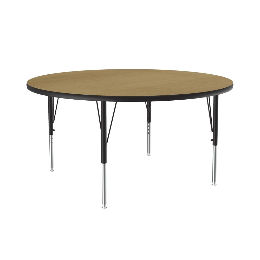 Deluxe High-Pressure Top Activity Tables, 48x48" ROUND FUSION MAPLE, BLACK/CHROME. Picture 3