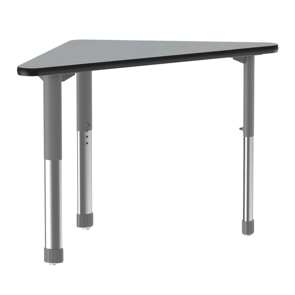 Commercial Lamiante Top Collaborative Desk 41x23", WING, GRAY GRANITE, GRAY/CHROME. Picture 1