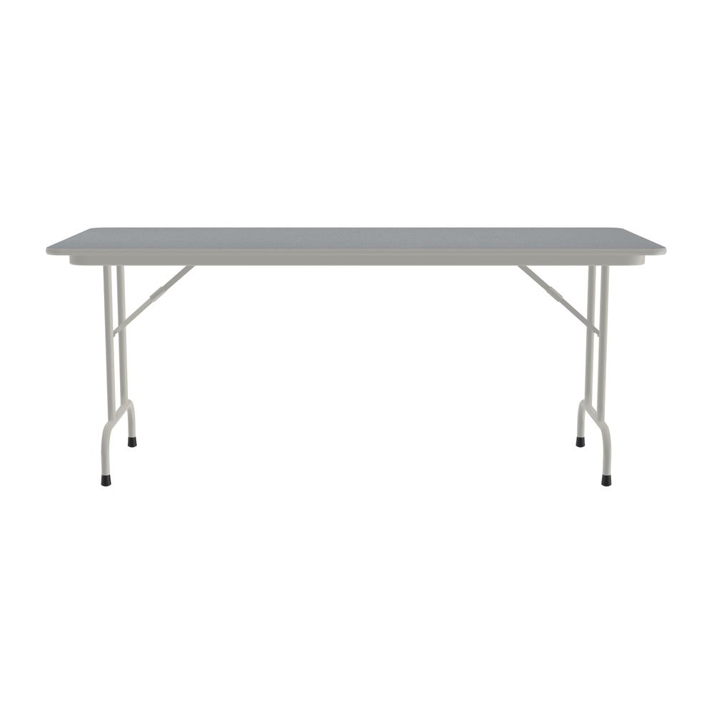 Thermal Fused Laminate Top Folding Table, 30x60", RECTANGULAR GRAY GRANITE GRAY. Picture 5