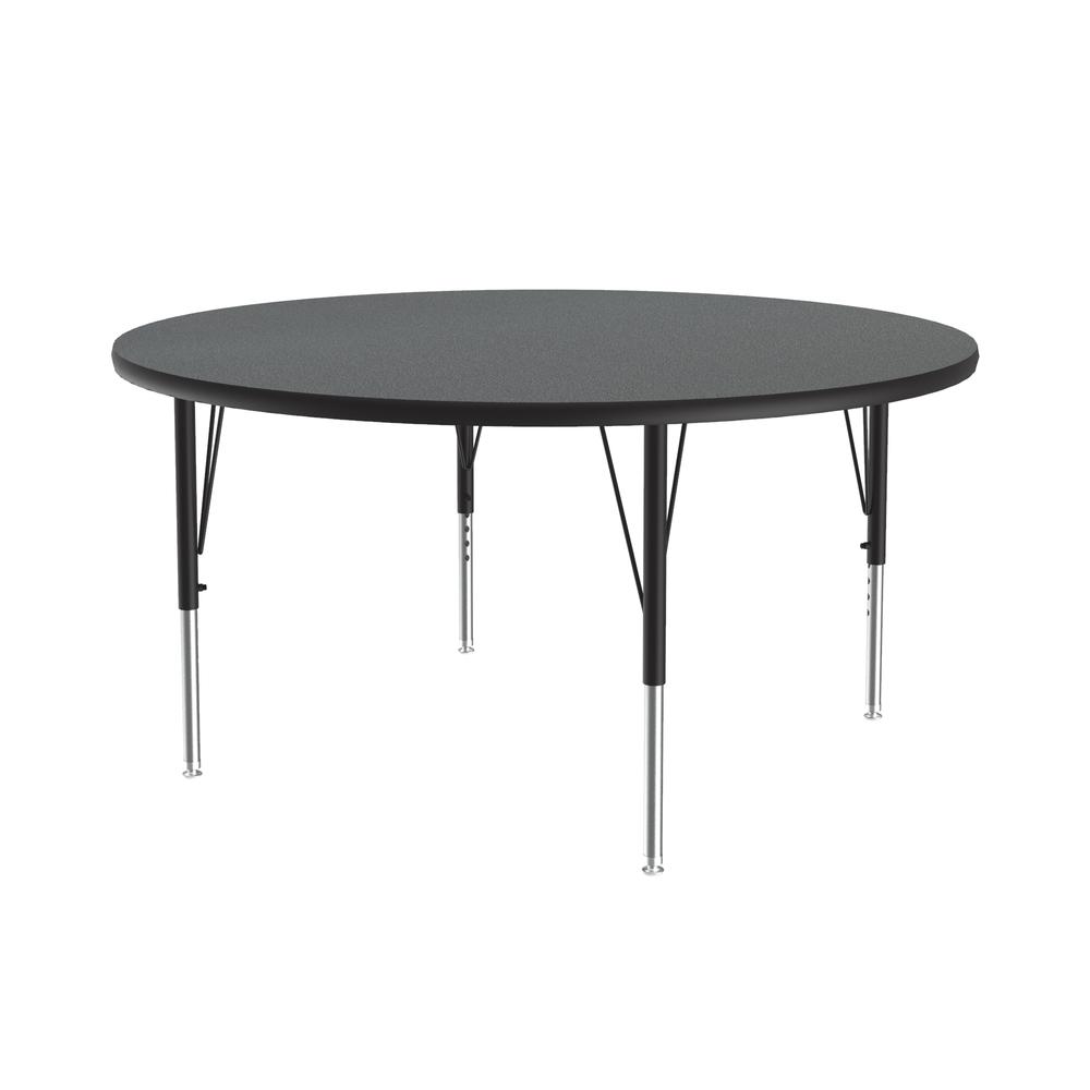 Deluxe High-Pressure Top Activity Tables 48x48", ROUND, MONTANA GRANITE, BLACK/CHROME. Picture 7