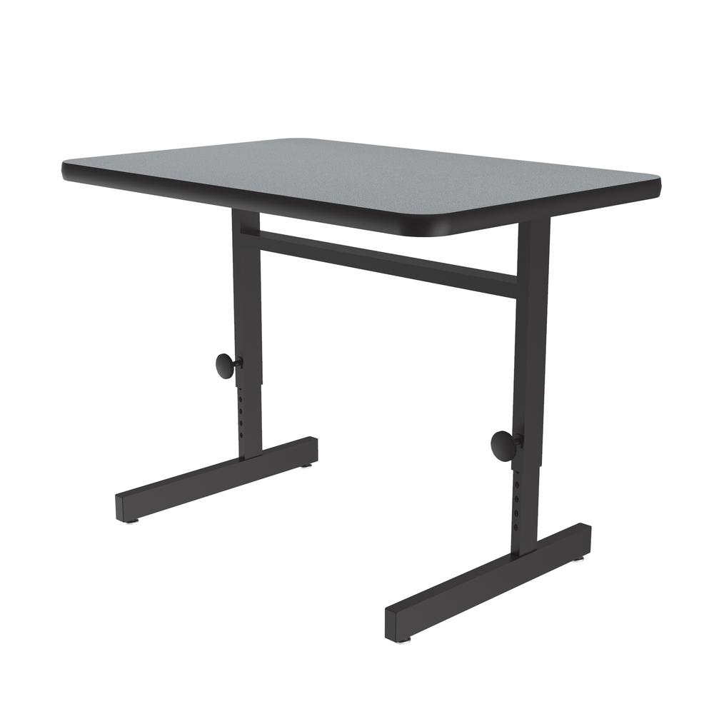 Adjustable Height Deluxe High-Pressure Top Computer/Student Desks , 24x48" RECTANGULAR GRAY GRANITE, BLACK. Picture 4