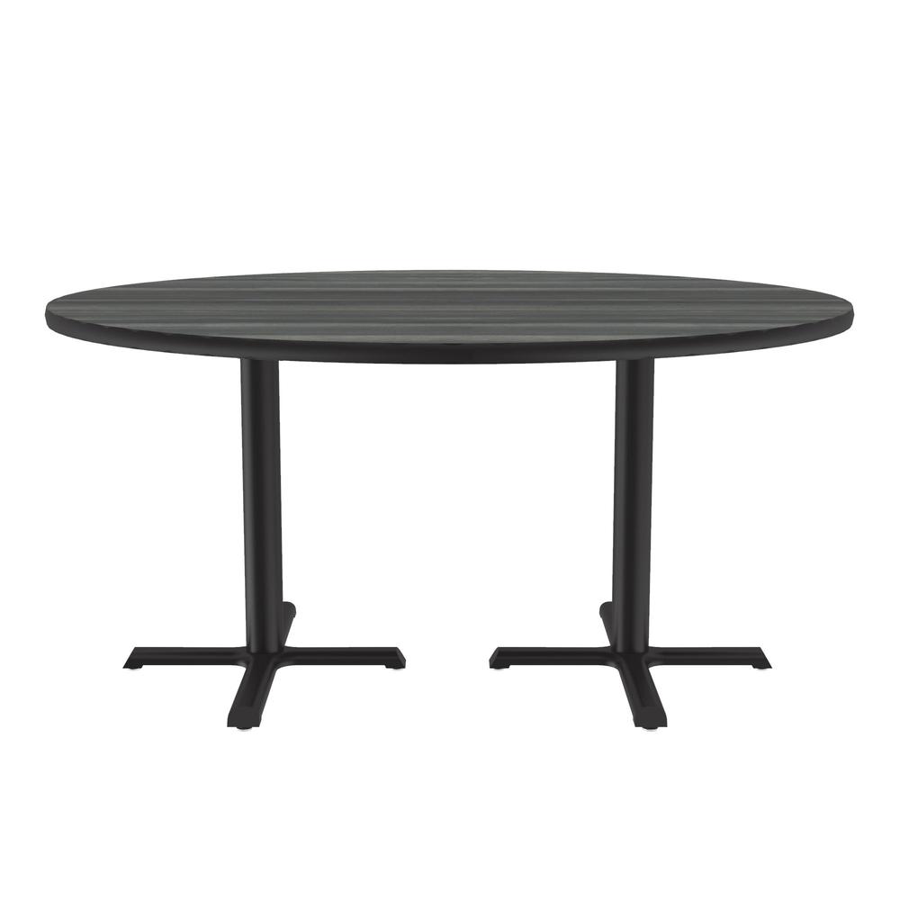 Table Height Deluxe High-Pressure Café and Breakroom Table 60x60", ROUND, NEW ENGLAND DRIFTWOOD BLACK. Picture 6