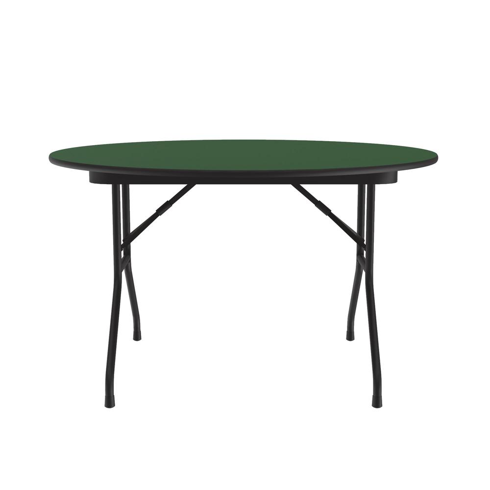 Deluxe High Pressure Top Folding Table 48x48", ROUND, GREEN BLACK. Picture 6