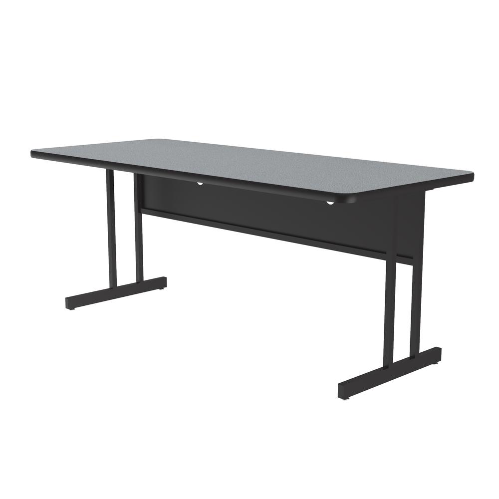 Desk Height Commercial Laminate Top Computer/Student Desks 30x60" RECTANGULAR GRAY GRANITE, BLACK. Picture 7