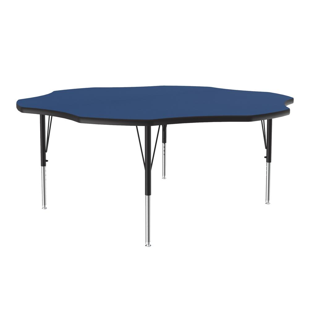 Deluxe High-Pressure Top Activity Tables, 60x60", FLOWER, BLUE BLACK/CHROME. Picture 6