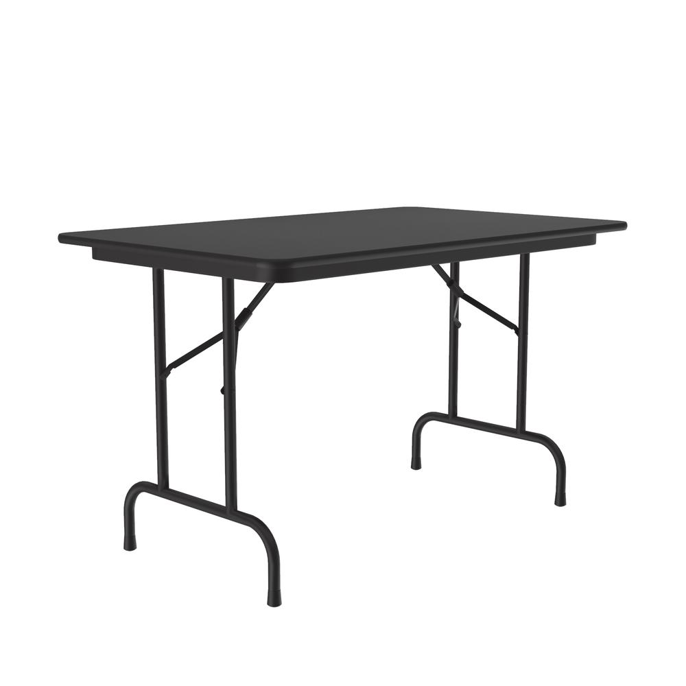 Deluxe High Pressure Top Folding Table 30x48", RECTANGULAR, BLACK GRANITE BLACK. Picture 2
