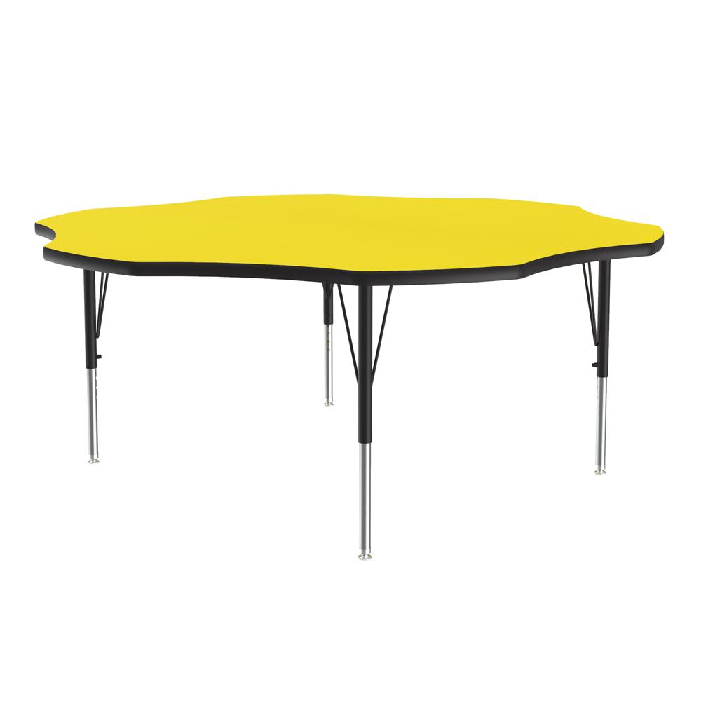 Deluxe High-Pressure Top Activity Tables 60x60", FLOWER YELLOW , BLACK/CHROME. Picture 5