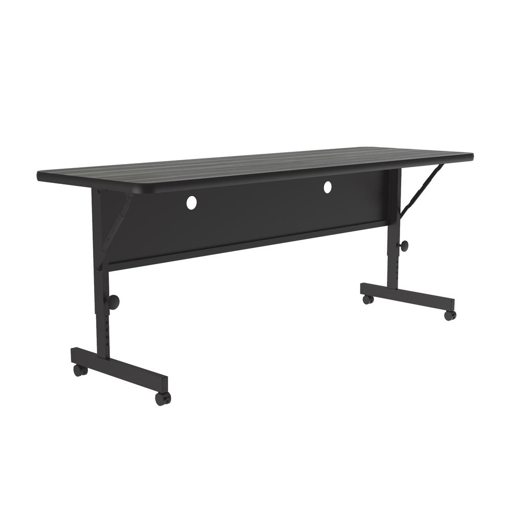 Deluxe High Pressure Top Flip Top Table, 24x60" RECTANGULAR, NEW ENGLAND DRIFTWOOD BLACK. Picture 5