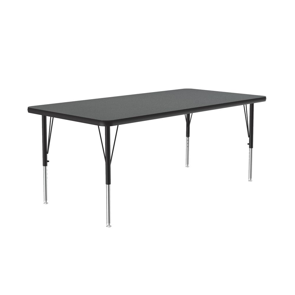 Deluxe High-Pressure Top Activity Tables, 30x48" RECTANGULAR MONTANA GRANITE, BLACK/CHROME. Picture 2
