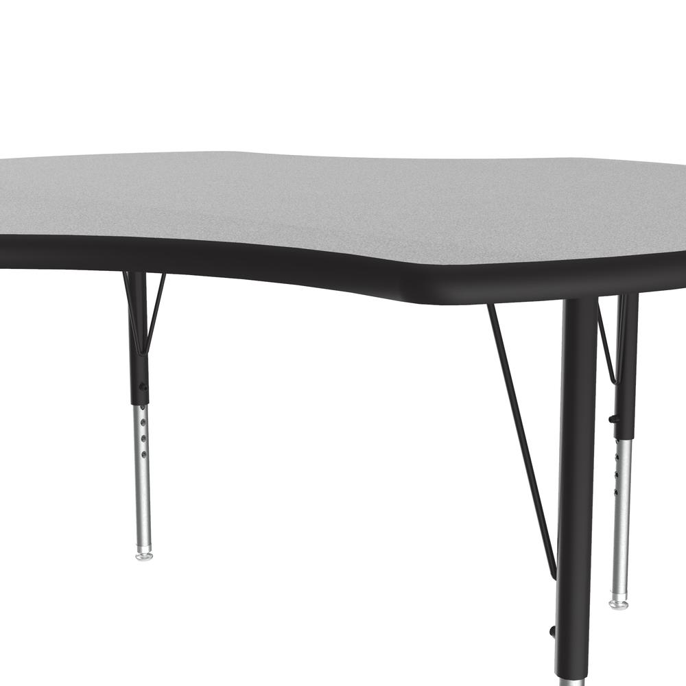 Deluxe High-Pressure Top Activity Tables, 48x48" CLOVER GRAY GRANITE, BLACK/CHROME. Picture 8