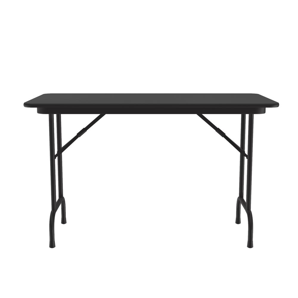 Deluxe High Pressure Top Folding Table 24x48", RECTANGULAR BLACK GRANITE BLACK. Picture 6